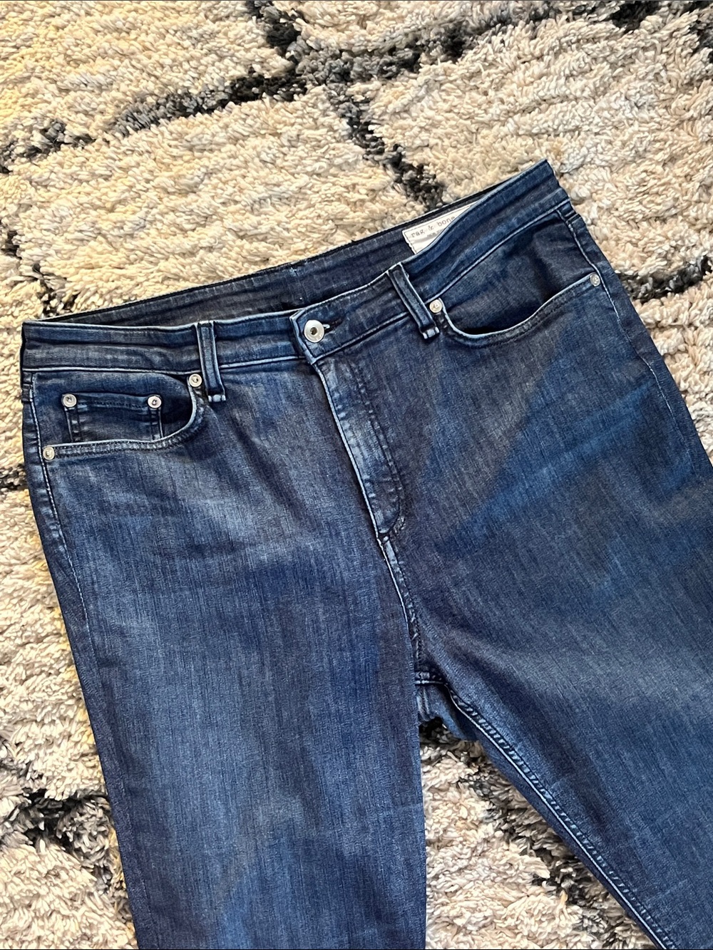 rag & bone Cate Mid Rise Ankle Skinny Jeans April Wash Size 34 - Picture 3 of 9